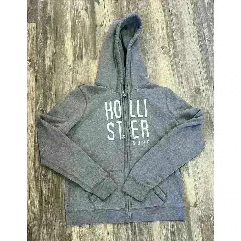 Women’s Hollister Full Zip Jacket Gray Size Large